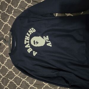 A Bathing Ape Navy Sweatshirt 3xl